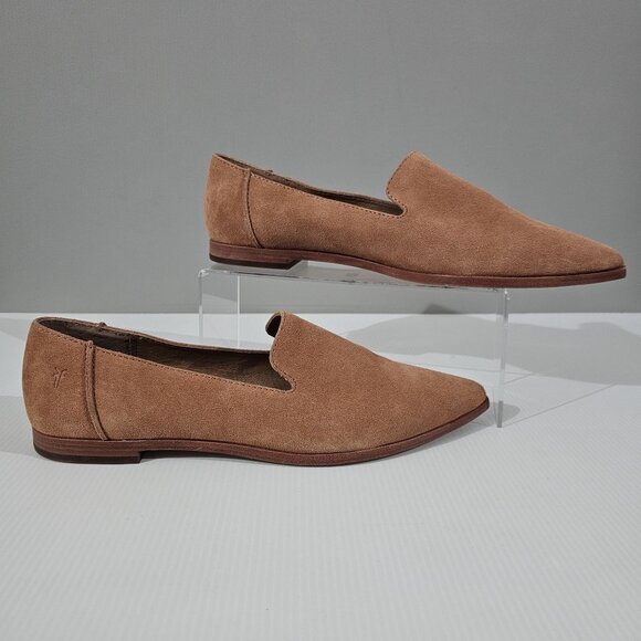 Frye Kenzie Venetian Flat Pointed Toe Loafer Slip On Rosewood Suede Size 11 - Picture 4 of 14